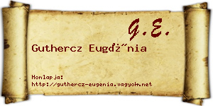 Guthercz Eugénia névjegykártya